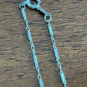 Unique 925 Sterling Silver “Paperclip”Chain Necklace 18”